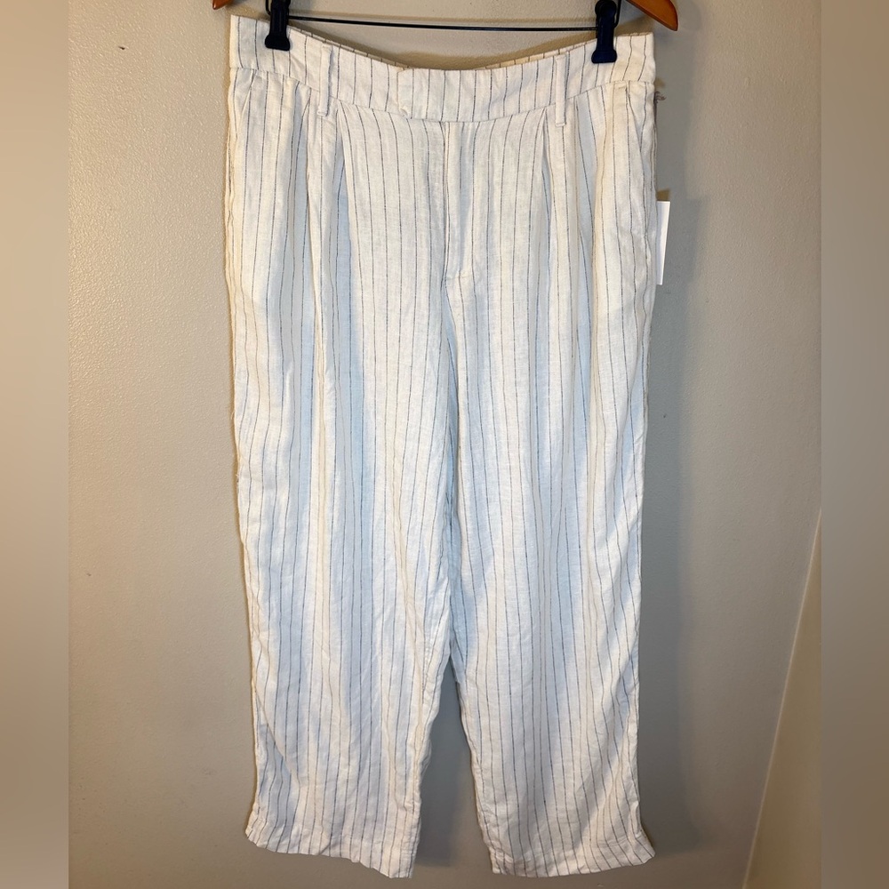 A New Day Linen Blend Wide Leg Pants Lightweight High Rise Summer Trousers - Picture 9 of 9